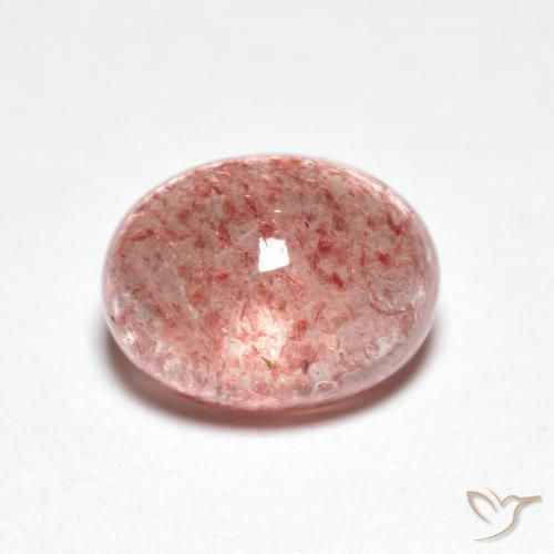 2.66ct Натуральный Средний розовый Клубничный кварц, Овал, Прозрачный