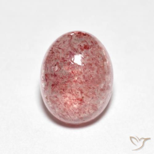 2.39ct Натуральный Средне-светло-розовый Клубничный кварц, Овал, Прозрачный