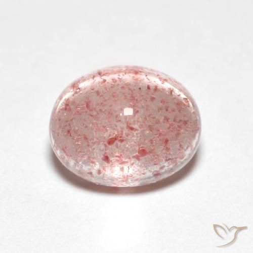 2.36ct Натуральный Светло-розовая жевательная резинка Клубничный кварц, Овал, Прозрачный