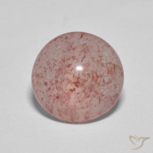 2.46ct Натуральный Средний розовый Клубничный кварц, Круглый, Прозрачный