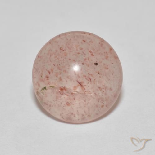 2.74ct Натуральный Бледно-красновато-оранжевый Клубничный кварц, Круглый, Прозрачный