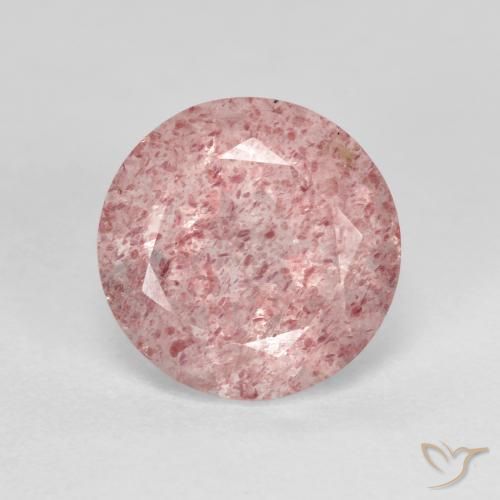 2.72ct Натуральный Светло-розовый Клубничный кварц, Круглый, Прозрачный