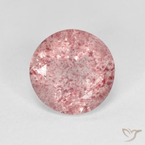 2.28ct Натуральный Жевательная резинка розовый Клубничный кварц, Круглый, Прозрачный