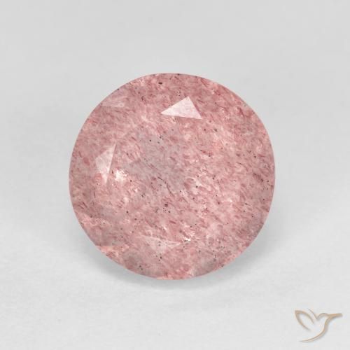 2.63ct Натуральный Светло-розовый Клубничный кварц, Круглый, Прозрачный