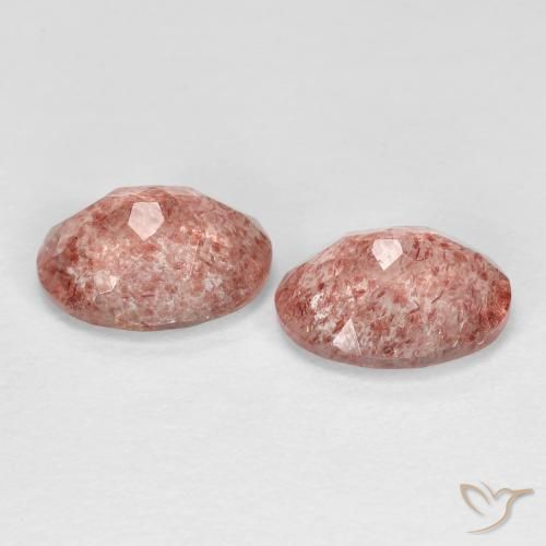 3.17 карата, натуральный Medium Dark-Pink Клубничный кварц, Овал, Прозрачный
