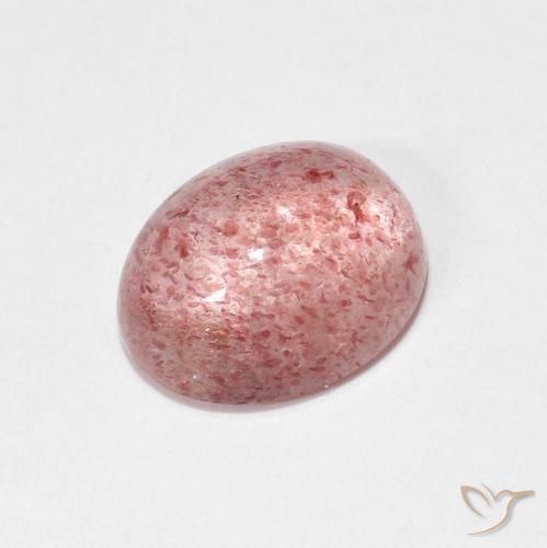 2.16ct Натуральный Землисто-розовый Клубничный кварц, Овал, Прозрачный
