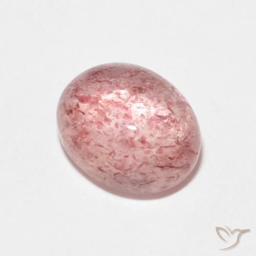 2.60ct Натуральный Землисто-розовый Клубничный кварц, Овал, Прозрачный