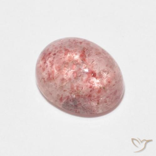 2.47ct Натуральный Землисто-розовый Клубничный кварц, Овал, Прозрачный