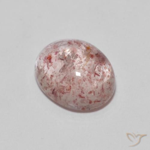 2.29ct Натуральный Оттенки розового Клубничный кварц, Овал, Прозрачный
