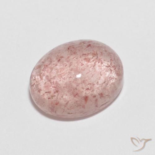 2.33ct Натуральный Светло-розовый Клубничный кварц, Овал, Прозрачный