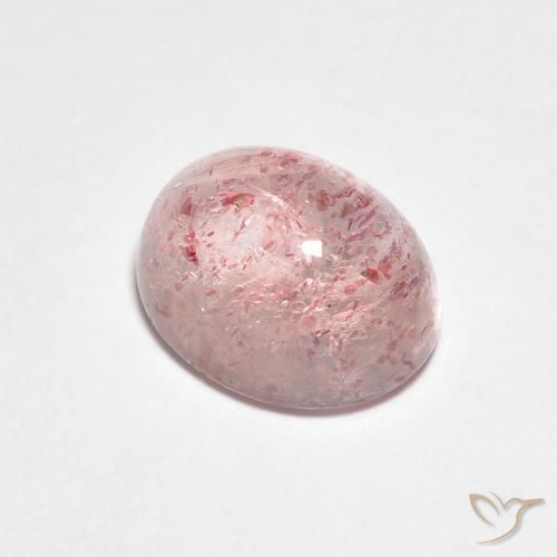2.43ct Натуральный Темно-красный Клубничный кварц, Овал, Прозрачный