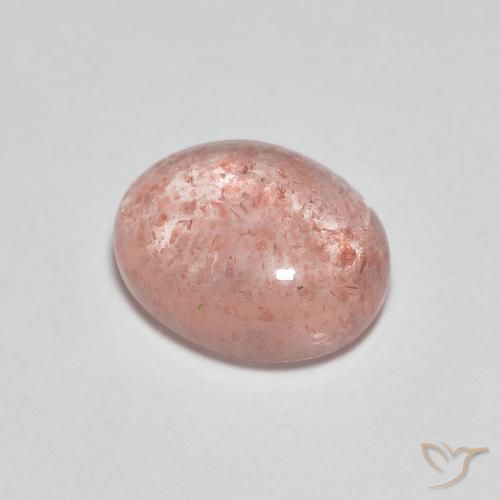 2.22ct Натуральный Средний красный Клубничный кварц, Овал, Прозрачный