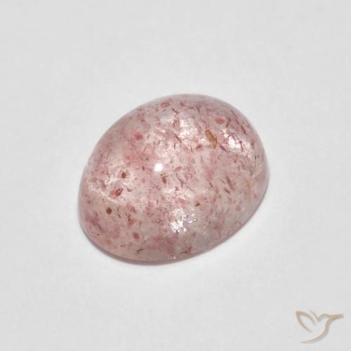 2.34ct Натуральный Светло-розовый Клубничный кварц, Овал, Прозрачный