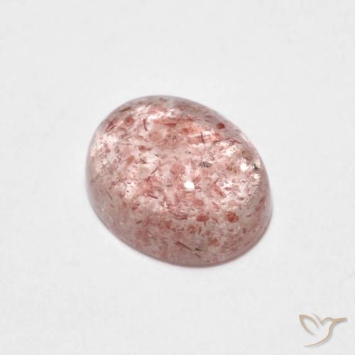 2.09ct Натуральный Светло-розовый Клубничный кварц, Овал, Прозрачный