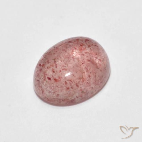 2.47ct Натуральный Светло-розовый Клубничный кварц, Овал, Прозрачный
