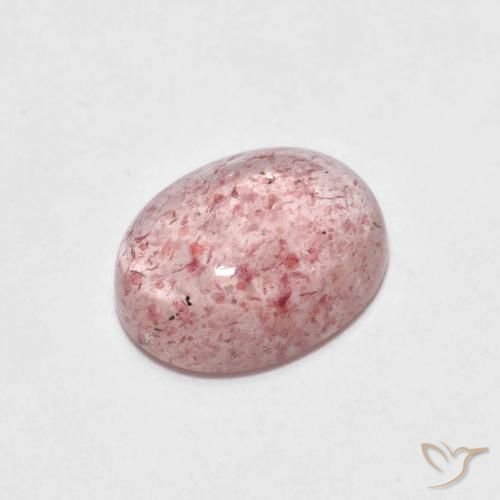 2.08ct Натуральный Светло-розовый Клубничный кварц, Овал, Прозрачный