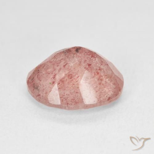 4.81 карата, натуральный Medium Light-Pink Клубничный кварц, Овал, Полупрозрачный
