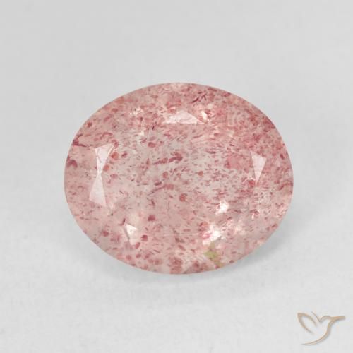 4.63ct Натуральный Средний розовый Клубничный кварц, Овал, Полупрозрачный