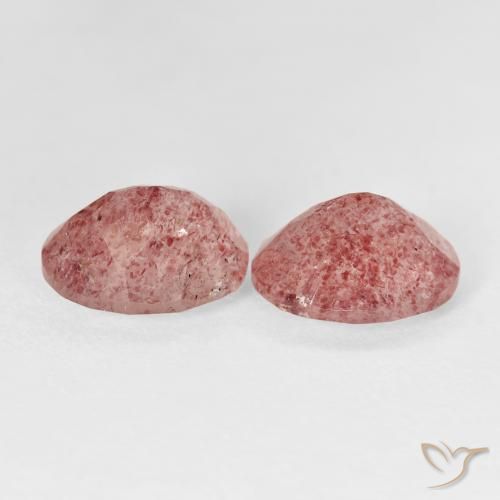5.15 карата, натуральный Medium Light-Pink Клубничный кварц, Овал, Прозрачный