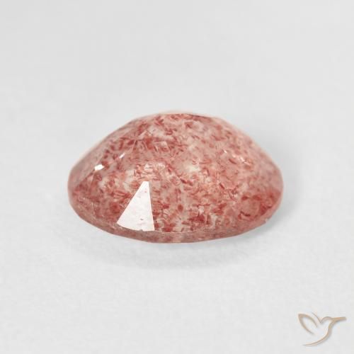 2.30 карата, натуральный Medium Light-Pink Клубничный кварц, Овал, Прозрачный
