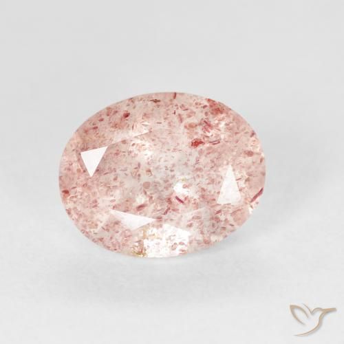 2.73ct Натуральный Светло-розовый Клубничный кварц, Овал, Прозрачный