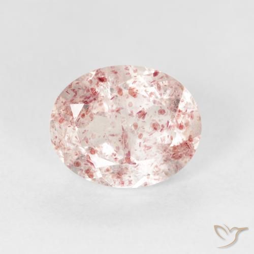 2.70ct Натуральный Землисто-розовый Клубничный кварц, Овал, Прозрачный