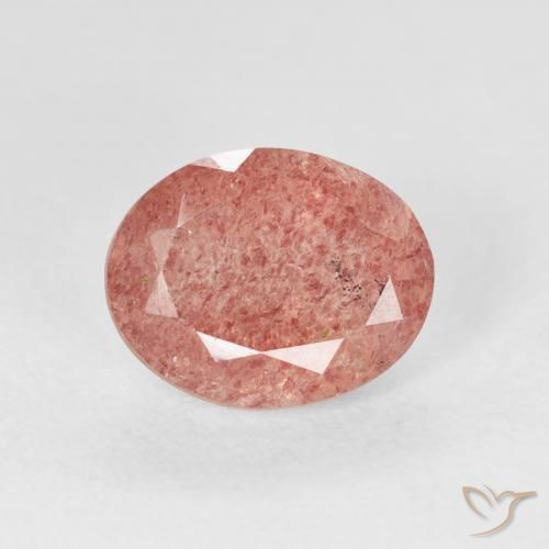 2.68ct Натуральный Средний розовый Клубничный кварц, Овал, Прозрачный