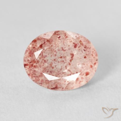 2.83ct Натуральный Светло-розовый Клубничный кварц, Овал, Прозрачный