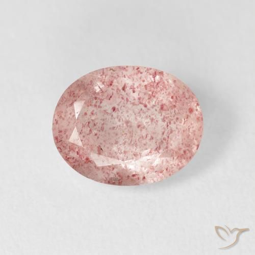 2.69ct Натуральный Светло-розовый Клубничный кварц, Овал, Прозрачный