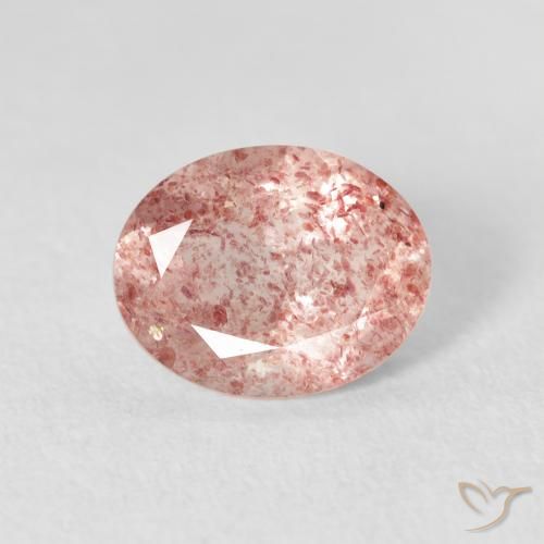 2.51ct Натуральный Medium Light-Pink Клубничный кварц, Овал, Прозрачный