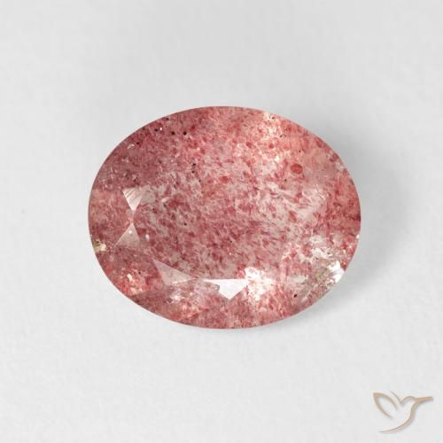 2.64ct Натуральный Красновато-розовый Клубничный кварц, Овал, Прозрачный