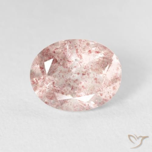 2.52ct Натуральный Светло-розовый Клубничный кварц, Овал, Прозрачный