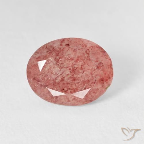 2.77ct Натуральный Средний розовый Клубничный кварц, Овал, Прозрачный