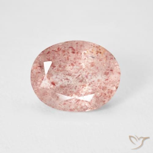 2.71ct Натуральный Светло-розовый Клубничный кварц, Овал, Прозрачный