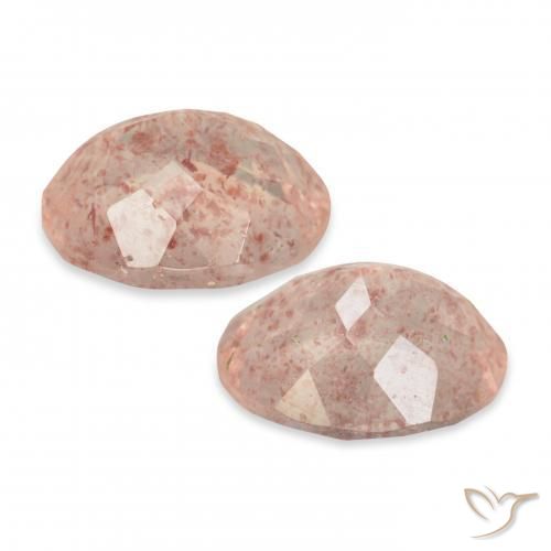 6.89 карата, натуральный Light Grapefruit Pink Клубничный кварц, Овал, Прозрачный