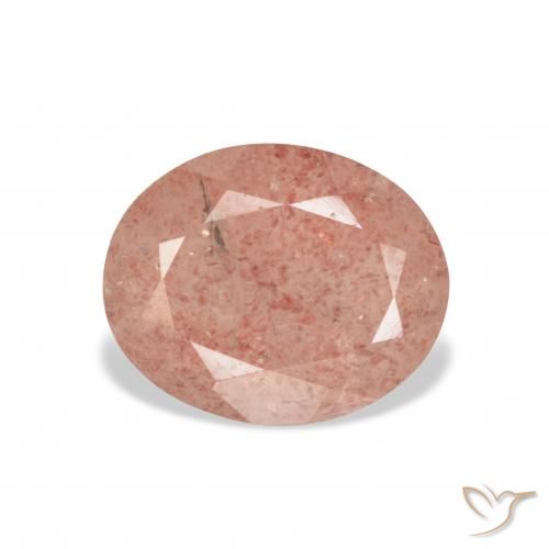 3.70ct Натуральный Грейпфрут розовый Клубничный кварц, Овал, Прозрачный