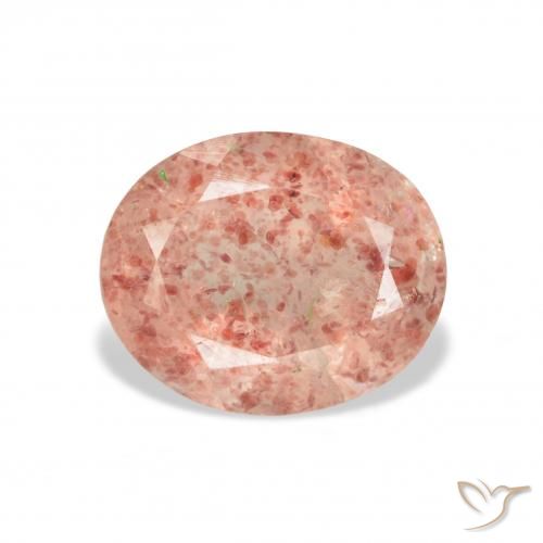 3.80ct Натуральный Грейпфрут розовый Клубничный кварц, Овал, Прозрачный