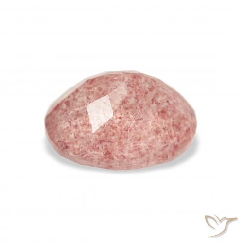 3.45 карата, натуральный Medium Light-Pink Клубничный кварц, Овал, Прозрачный