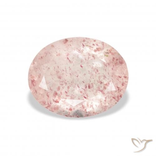 2.82ct Натуральный Средний розовый Клубничный кварц, Овал, Прозрачный