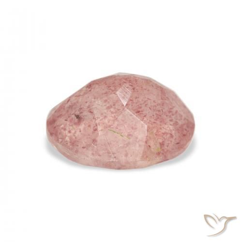 3.58 карата, натуральный Medium Light-Pink Клубничный кварц, Овал, Прозрачный