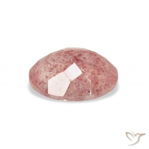 2.97 карата, натуральный Medium Light-Pink Клубничный кварц, Овал, Прозрачный
