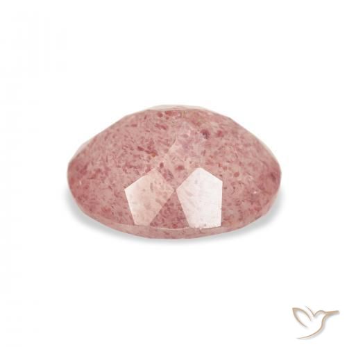 3.19 карата, натуральный Medium Light-Pink Клубничный кварц, Овал, Прозрачный