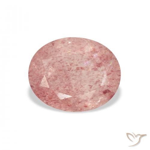 2.90ct Натуральный Светло-розовый разных оттенков Клубничный кварц, Овал, Прозрачный