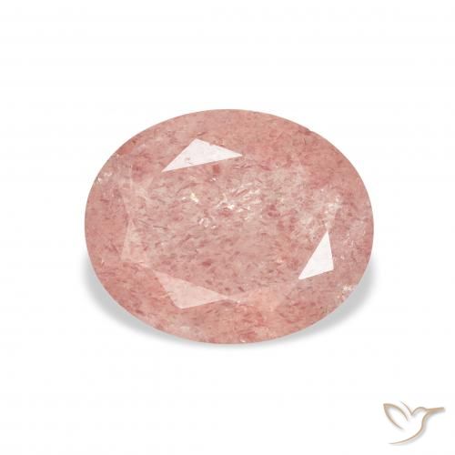 2.87ct Натуральный Землисто-розовый Клубничный кварц, Овал, Прозрачный