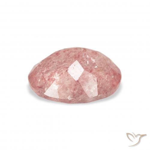 3.10 карата, натуральный Medium Light-Pink Клубничный кварц, Овал, Прозрачный