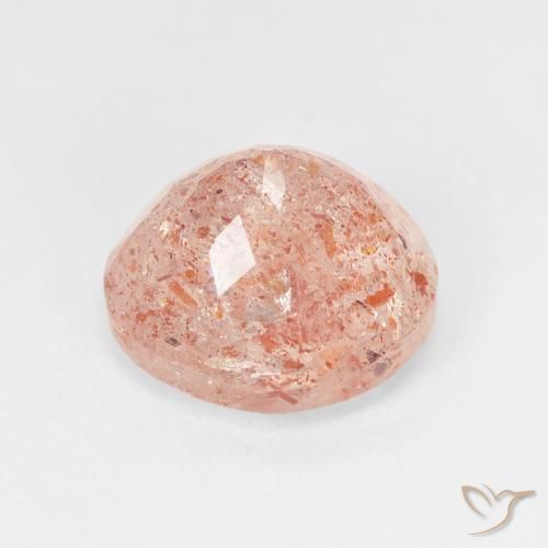 3.45 карата, натуральный Light Grapefruit Pink Солнечный камень, Круглый, Прозрачный