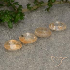 2.05 карата, натуральный Канталупа Апельсин Солнечный Камень, Огранка Овал, Полупрозрачный