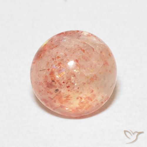 2.34ct Натуральный Средний апельсин Солнечный камень, Круглый, Полупрозрачный