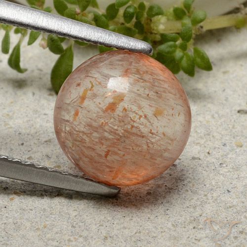 2.28ct Натуральный Средний апельсин Солнечный камень, Круглый, Полупрозрачный
