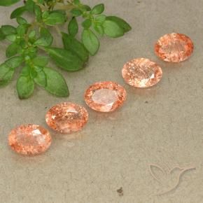 3.60 карата, натуральный Имбирь апельсин Солнечный Камень, Огранка Овал, Полупрозрачный